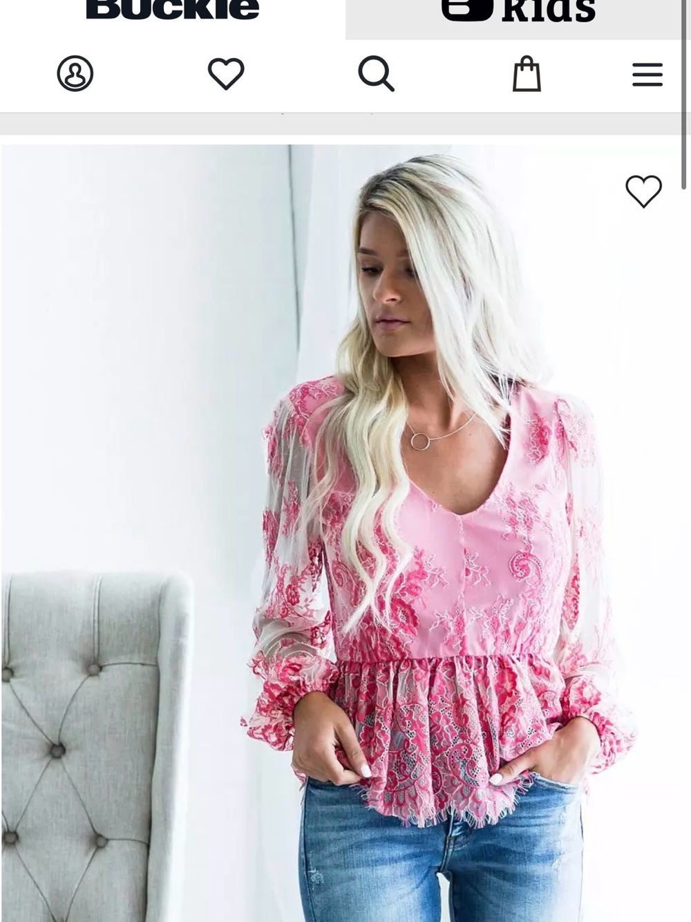 NWT Willow & Root Eyelash Lace Top